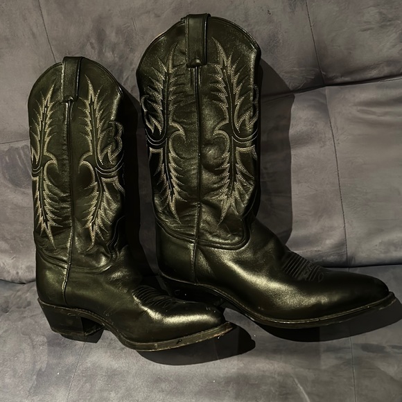 Men's Tony Lama Handmade Leather Vaquero Cowboy Boots - Picture 1 of 13